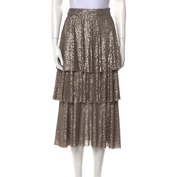 Farm Rio Sequin Embellishments Midi Length Skirt - Picture 6 of 7